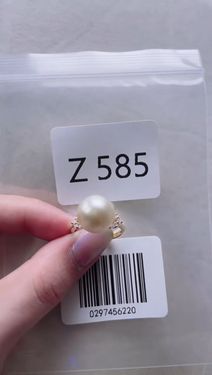 【闪购商品】海水珍珠戒指银S925镶嵌Z585