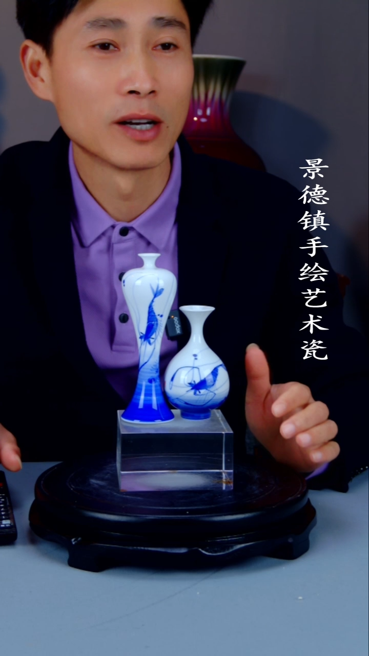 摆件陶瓷景德镇手工手绘陶瓷摆件2