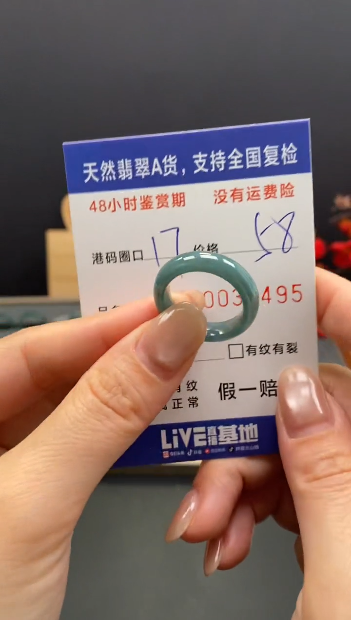未镶嵌戒指翡翠0495