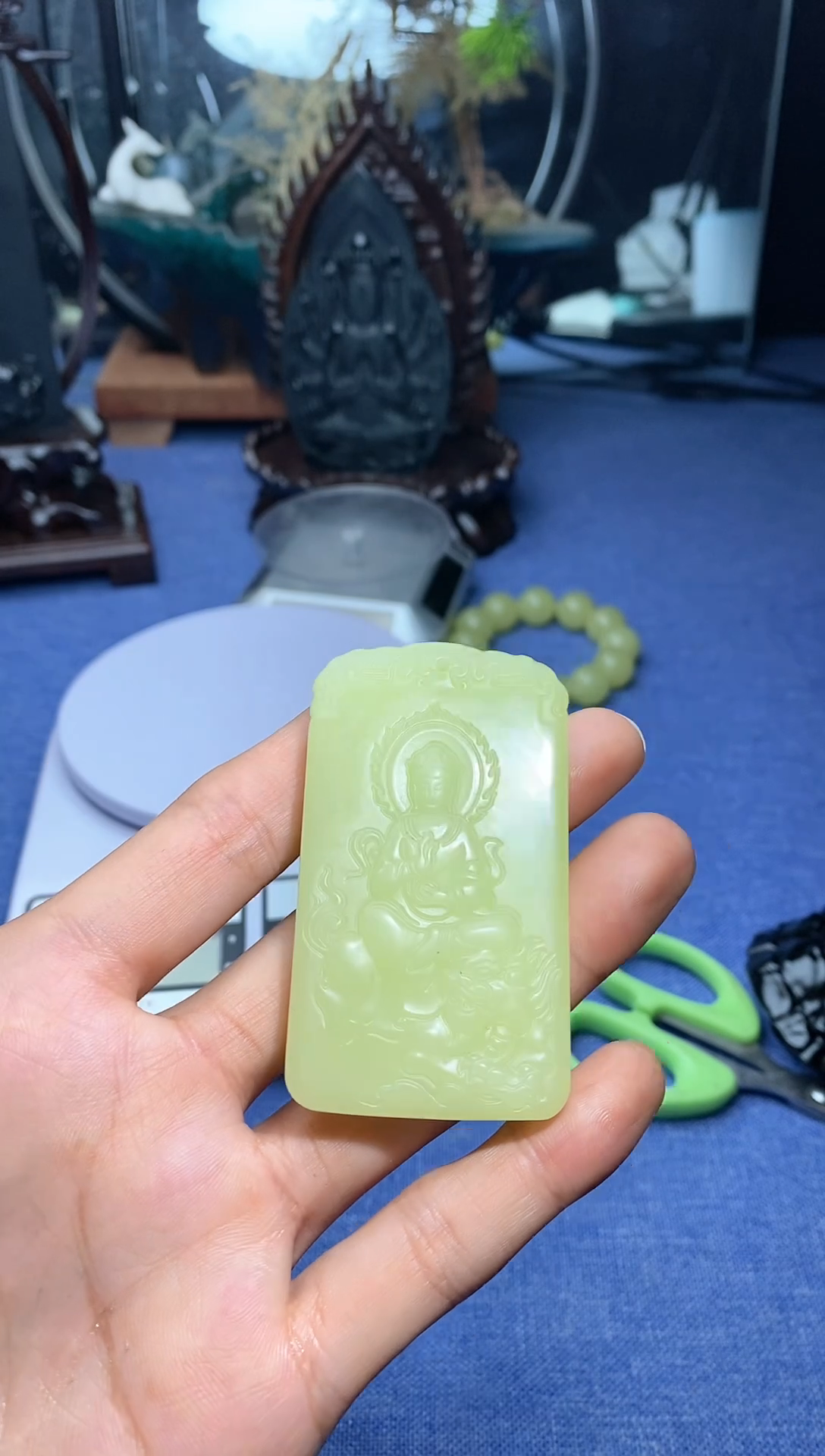 【闪购商品】和田玉颈饰未镶嵌柠檬黄观音牌