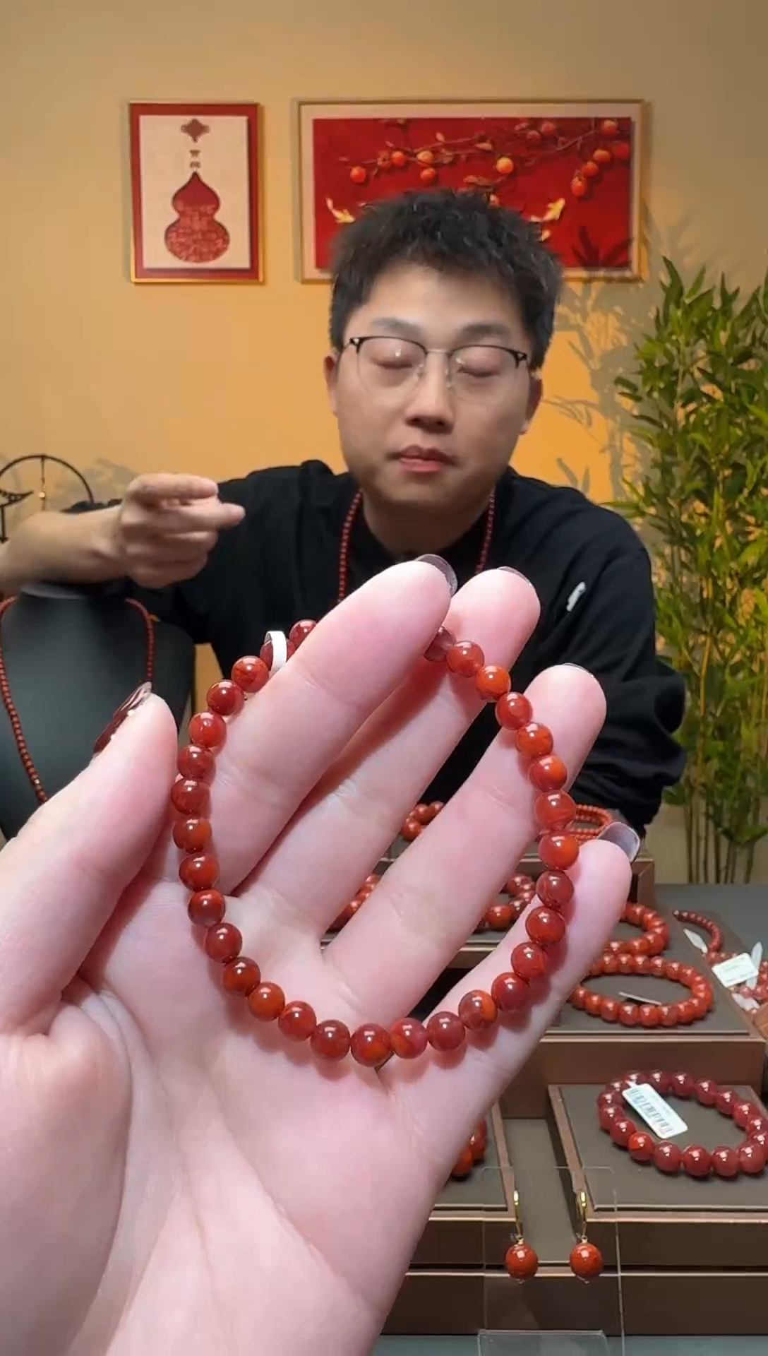 【闪购商品】南红玛瑙手串未镶嵌一条5mm+ 多样性发货