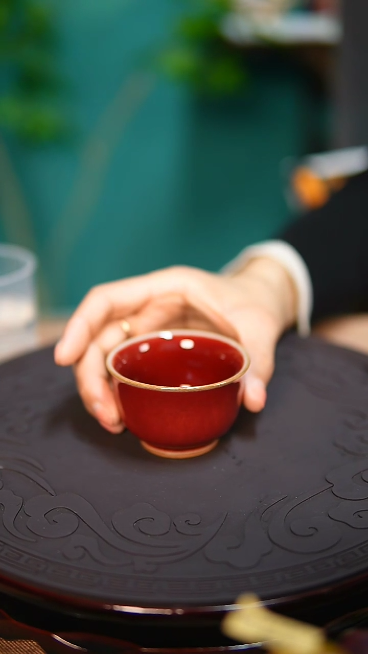 【闪购商品】杯原产地钧尚源钧瓷钧红主人杯