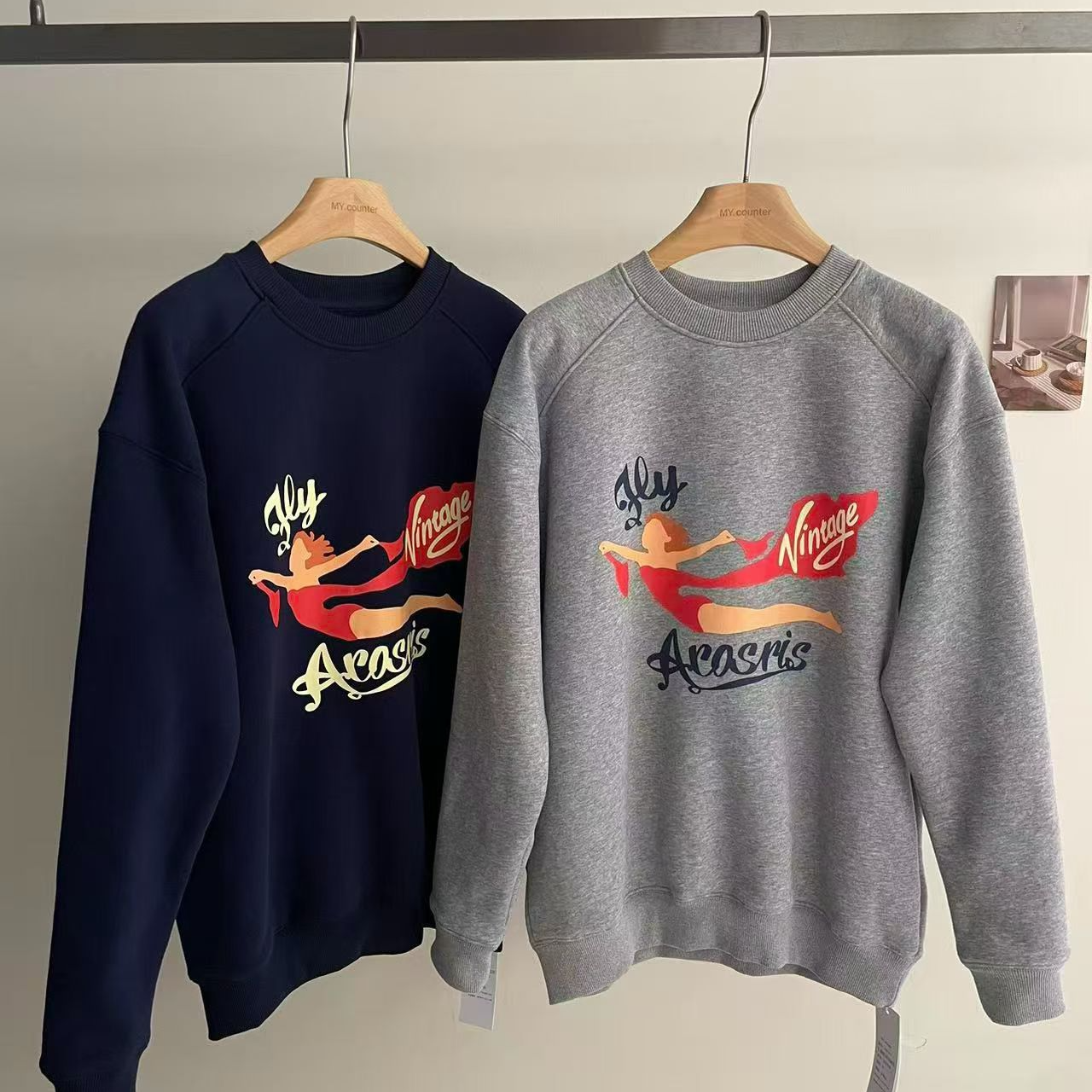 25-876款 戴安娜王妃印花加绒卫衣