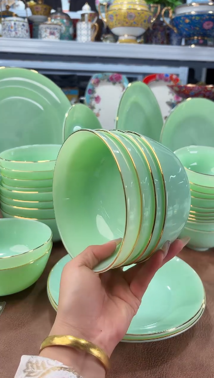 玉瓷5.5英寸饭碗4个