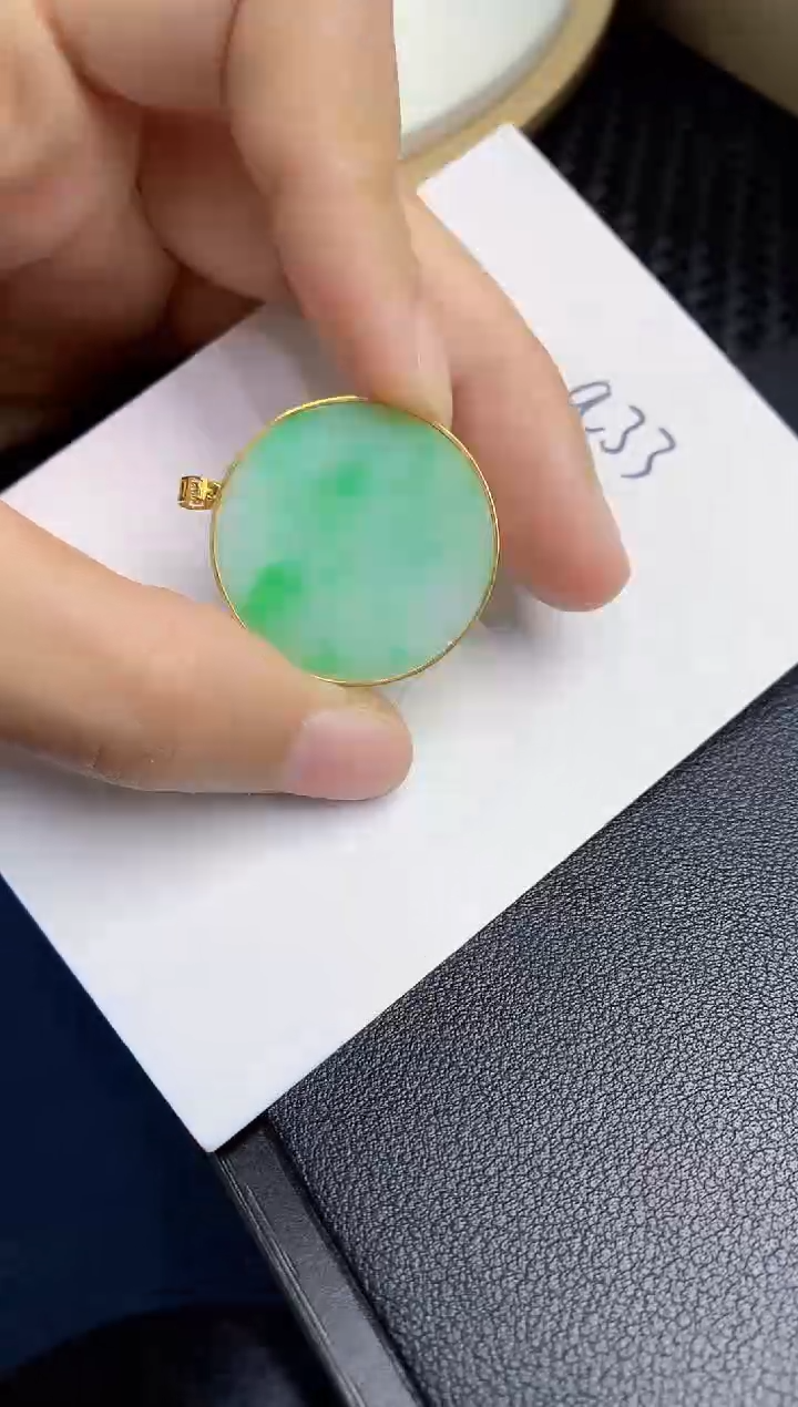 【闪购商品】翡翠颈饰18K金镶嵌000000000