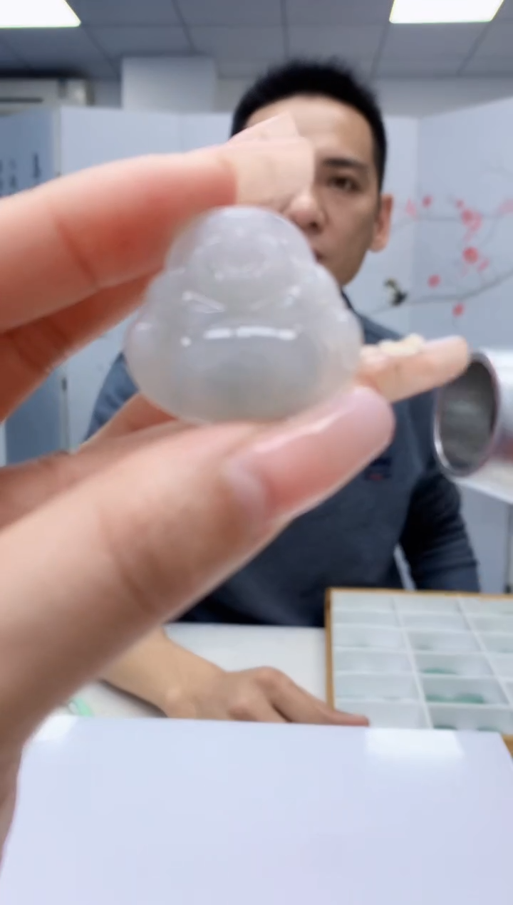 【闪购商品】定制翡翠未镶嵌3916lr-毛货挂件78