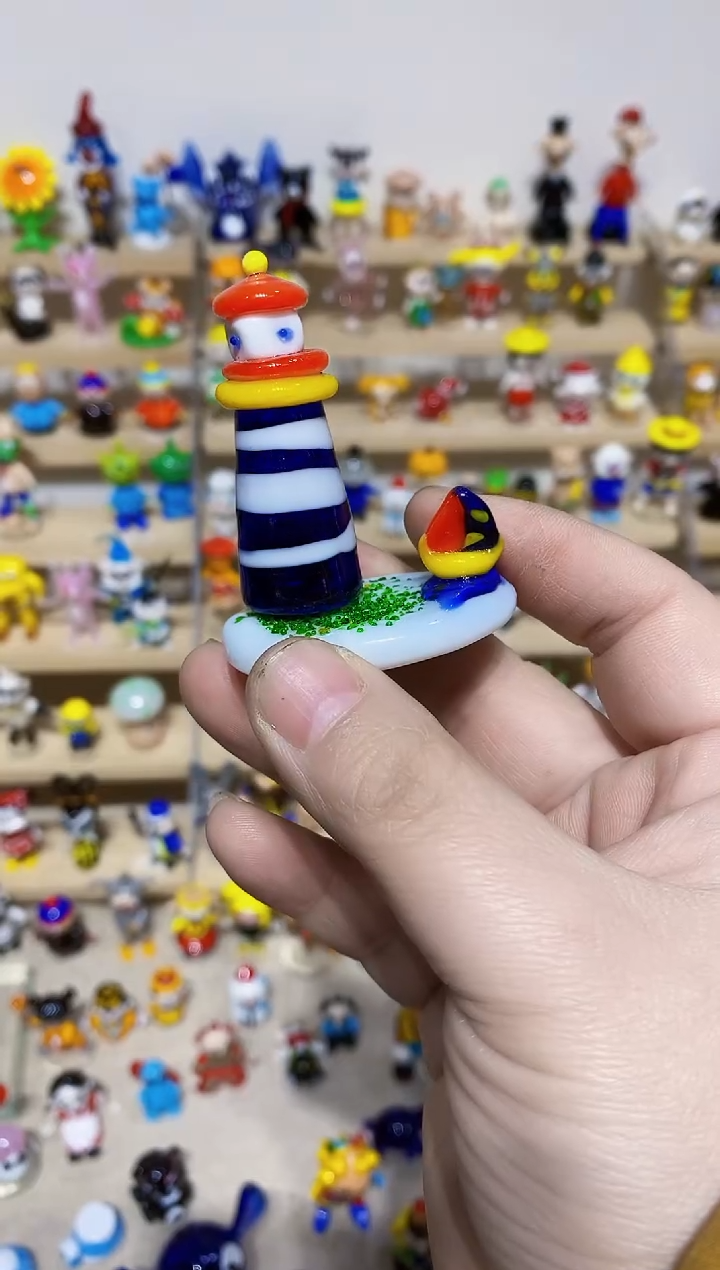 【闪购商品】琉璃手工艺品灯塔造景