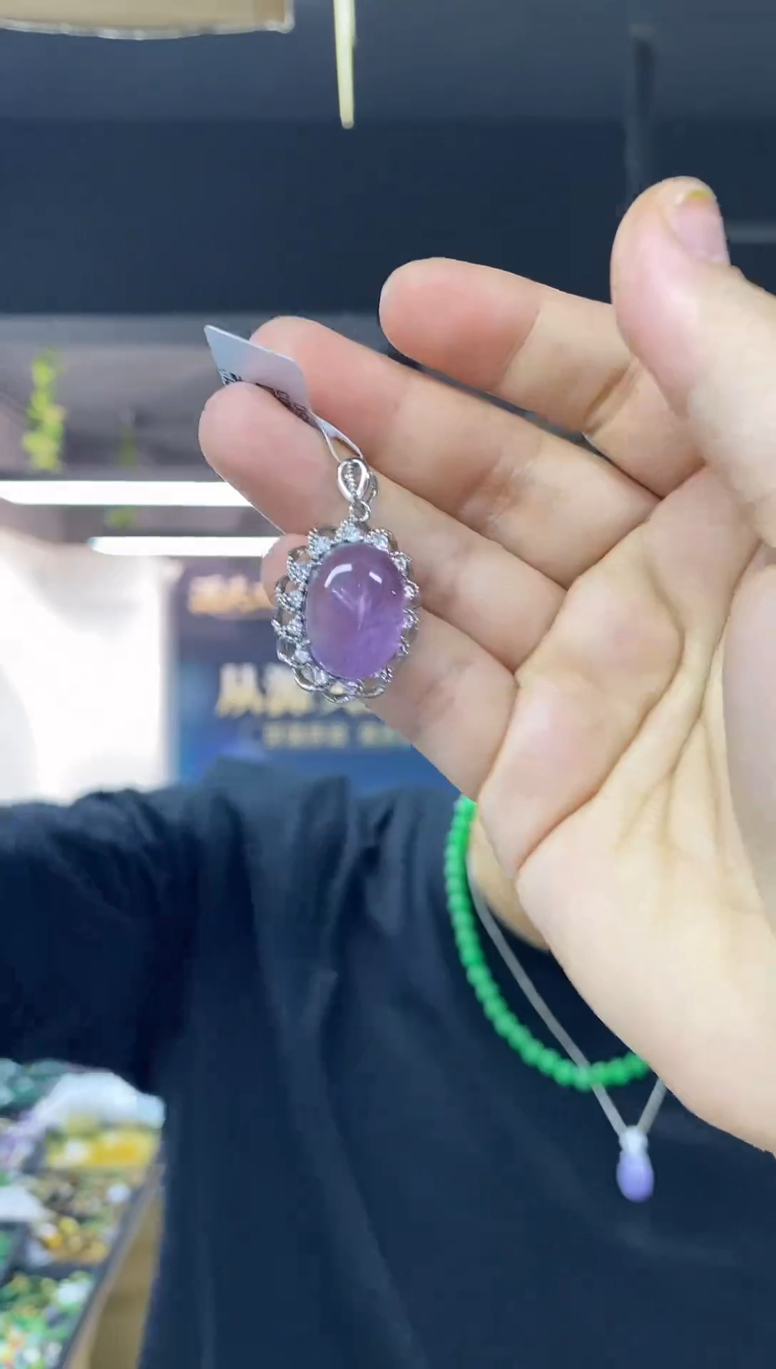 颈饰未镶嵌水晶多样性发其一颜色微差