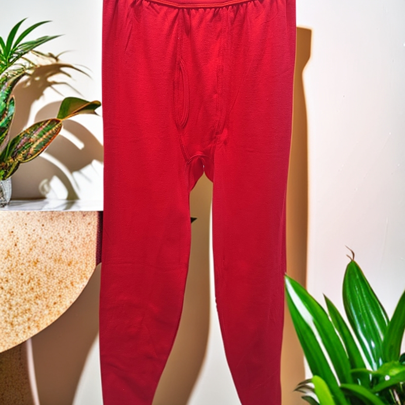 AB男士纯棉红色秋裤