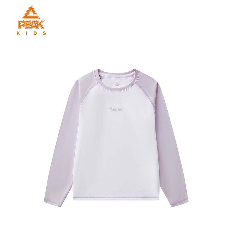 Peak/匹克儿童2025年春球长袖运动时尚休闲女童圆领T恤DFK651056