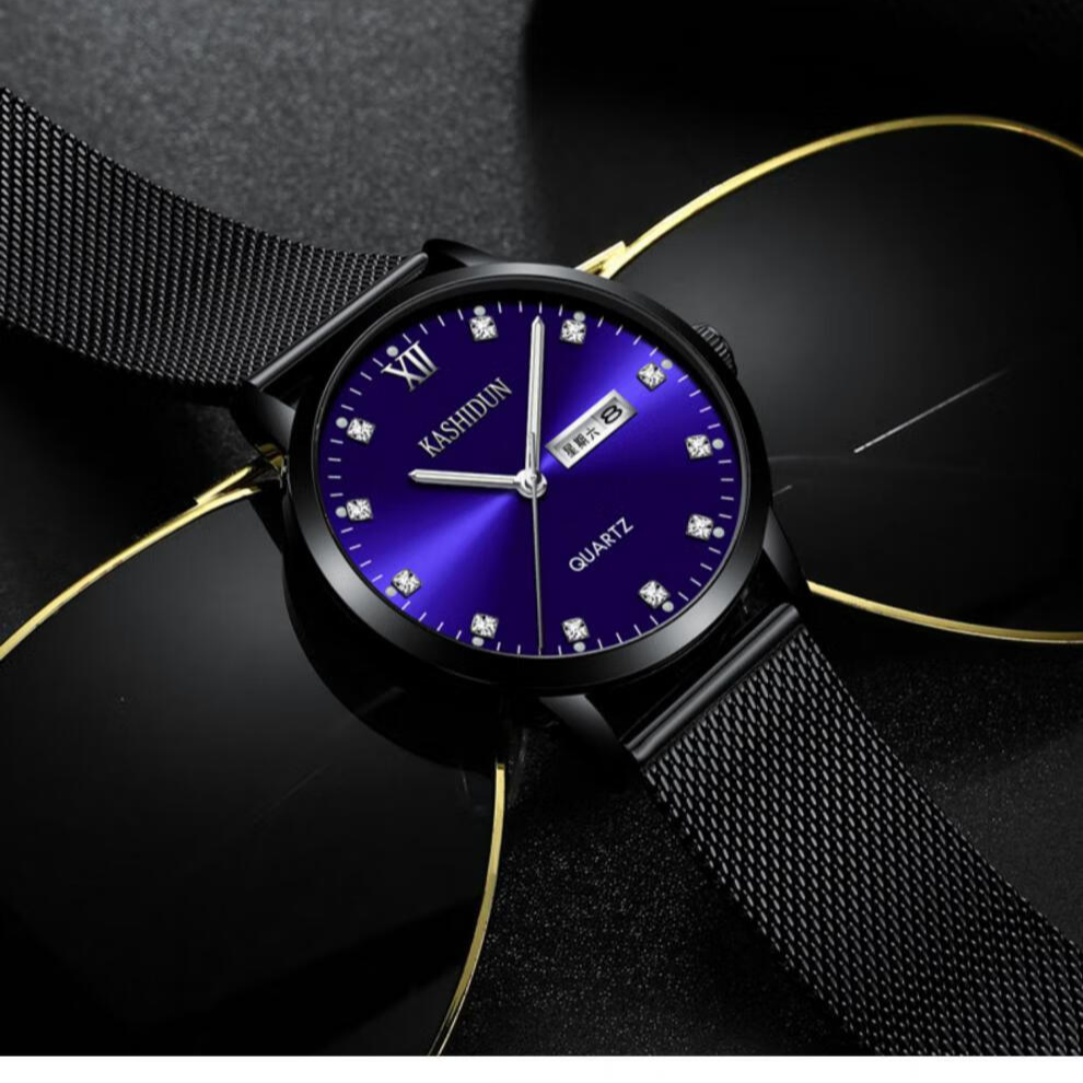 卡诗顿手表男石英表商务经典时尚潮流防水夜光男士中学生腕表