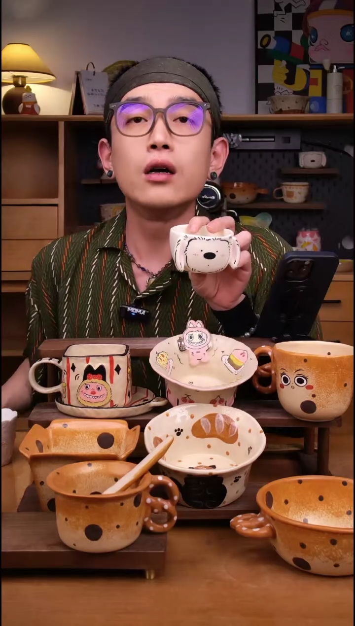 杯子景德镇可爱设计师款陶瓷