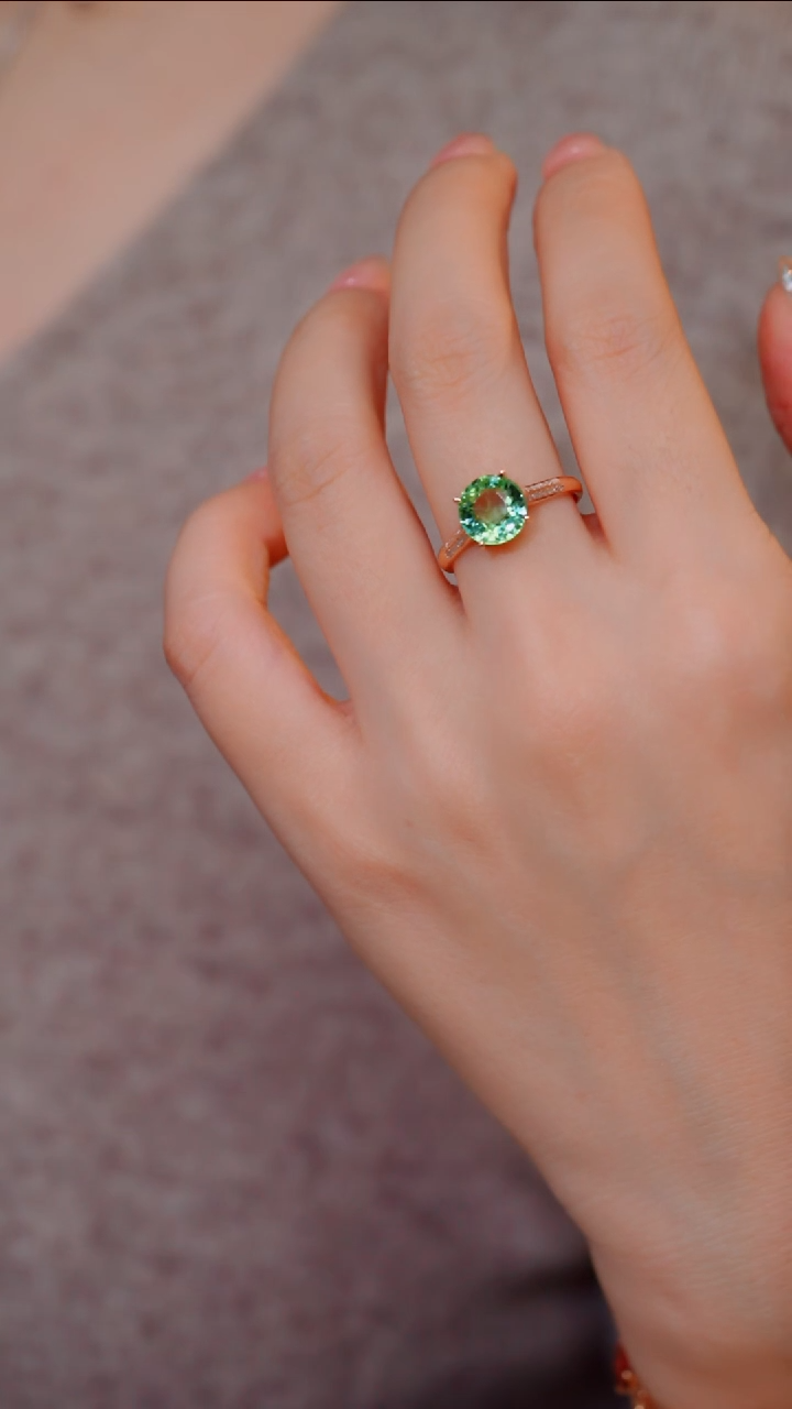 【闪购商品】碧玺戒指18K金镶嵌@@6401