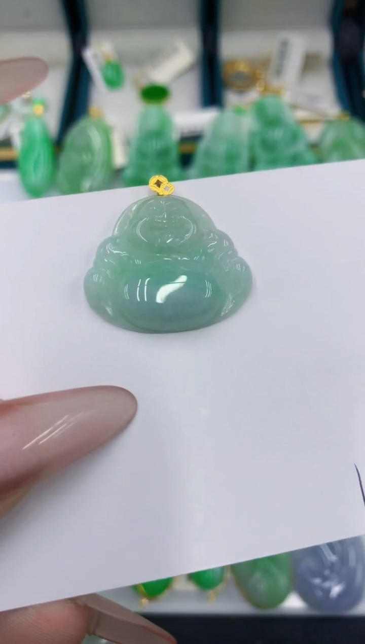 颈饰18K金镶嵌翡翠11111