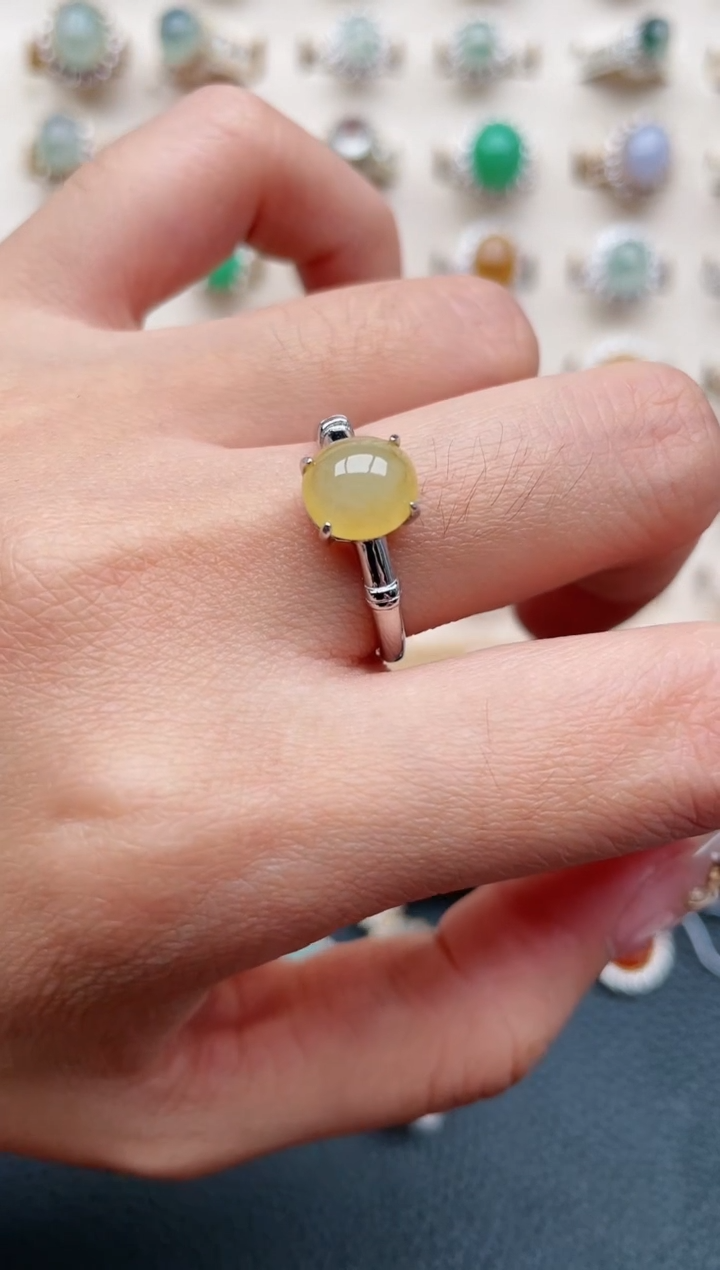 【闪购商品】翡翠戒指银S925镶嵌1111