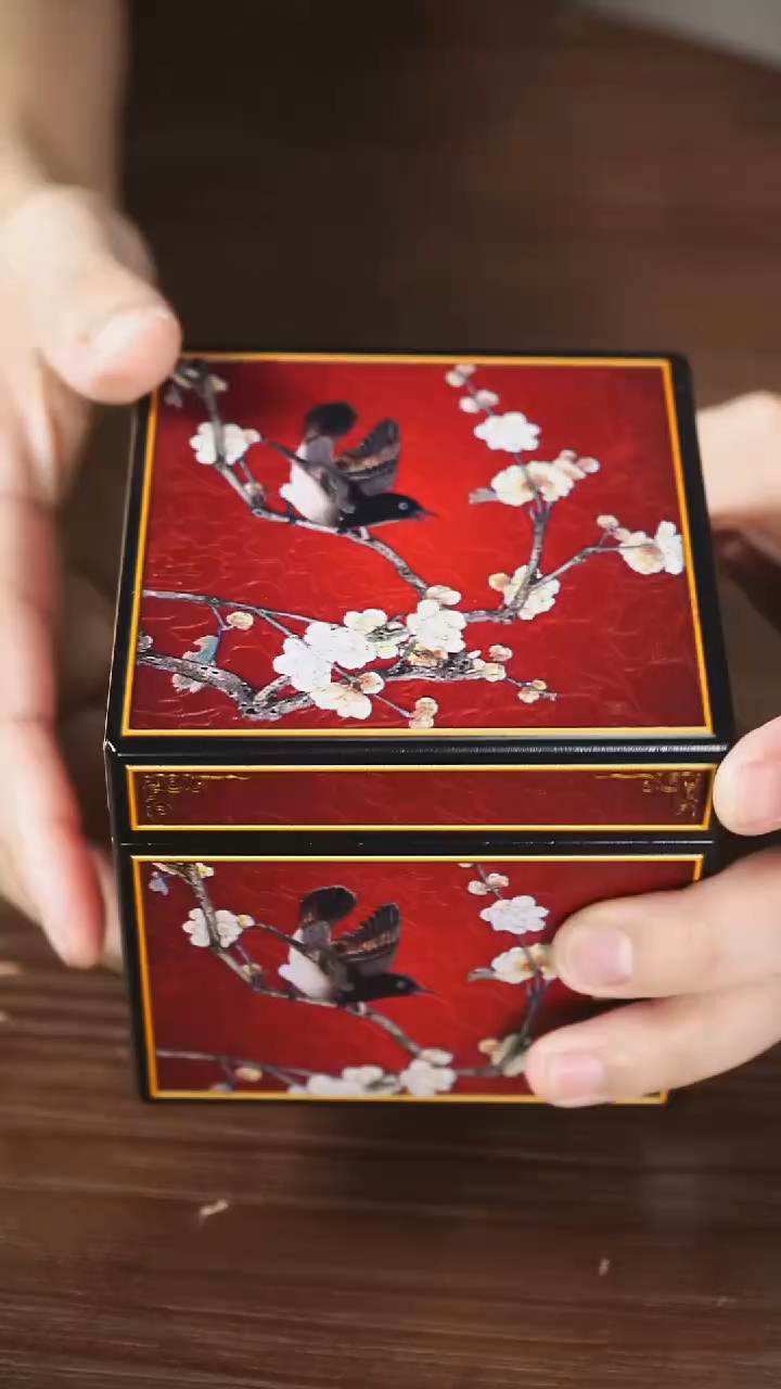 壹藏贰宝喜上眉梢十公分醒茶盒一个