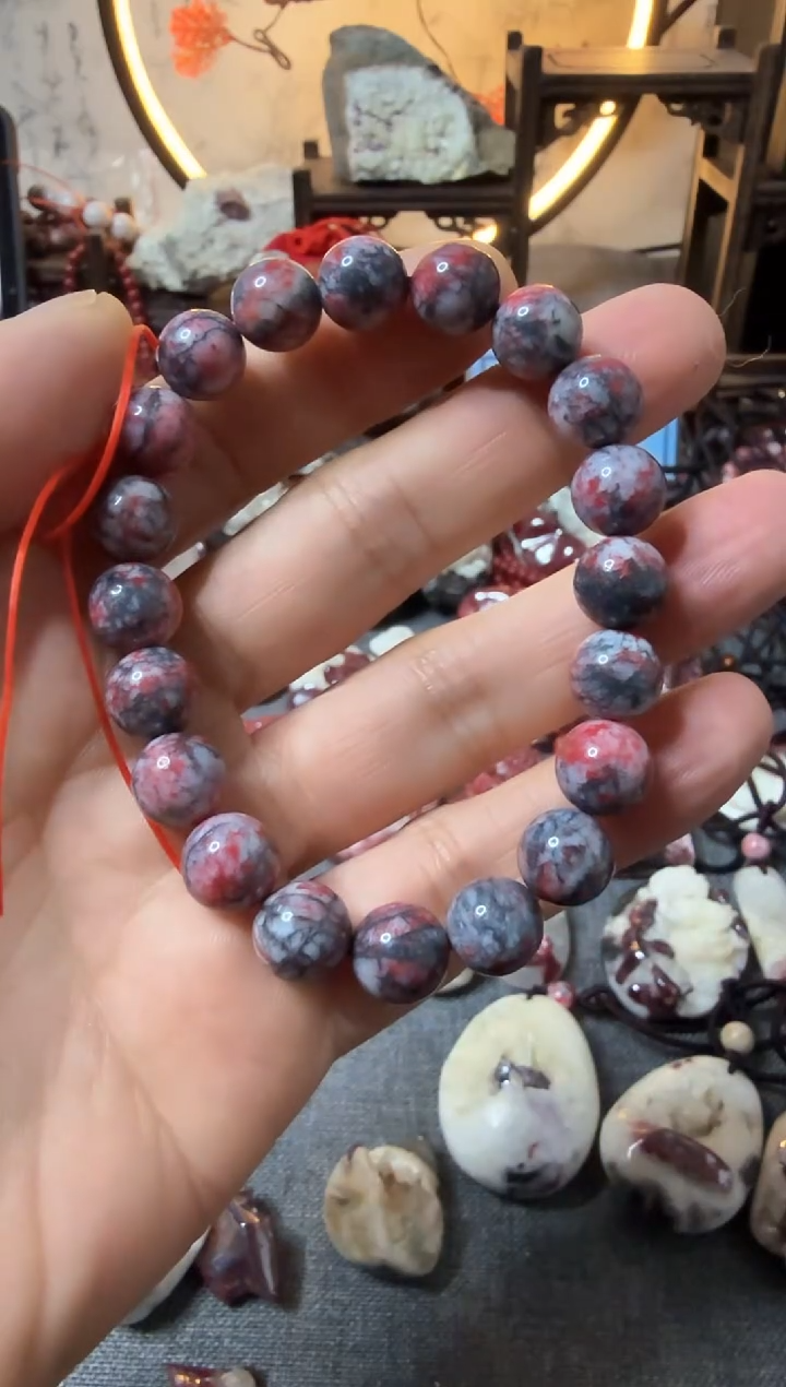【闪购商品】天然辰砂朱砂原石手链11