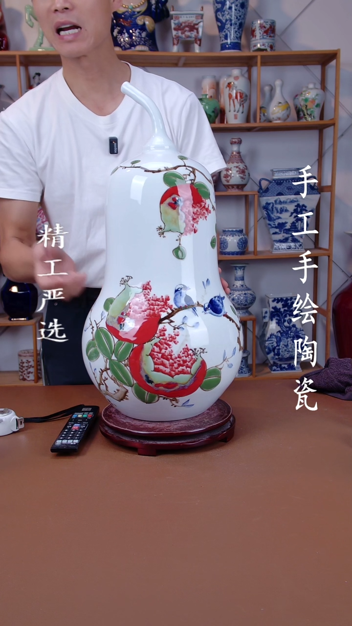 瓶景德镇手工手绘陶瓷摆件52