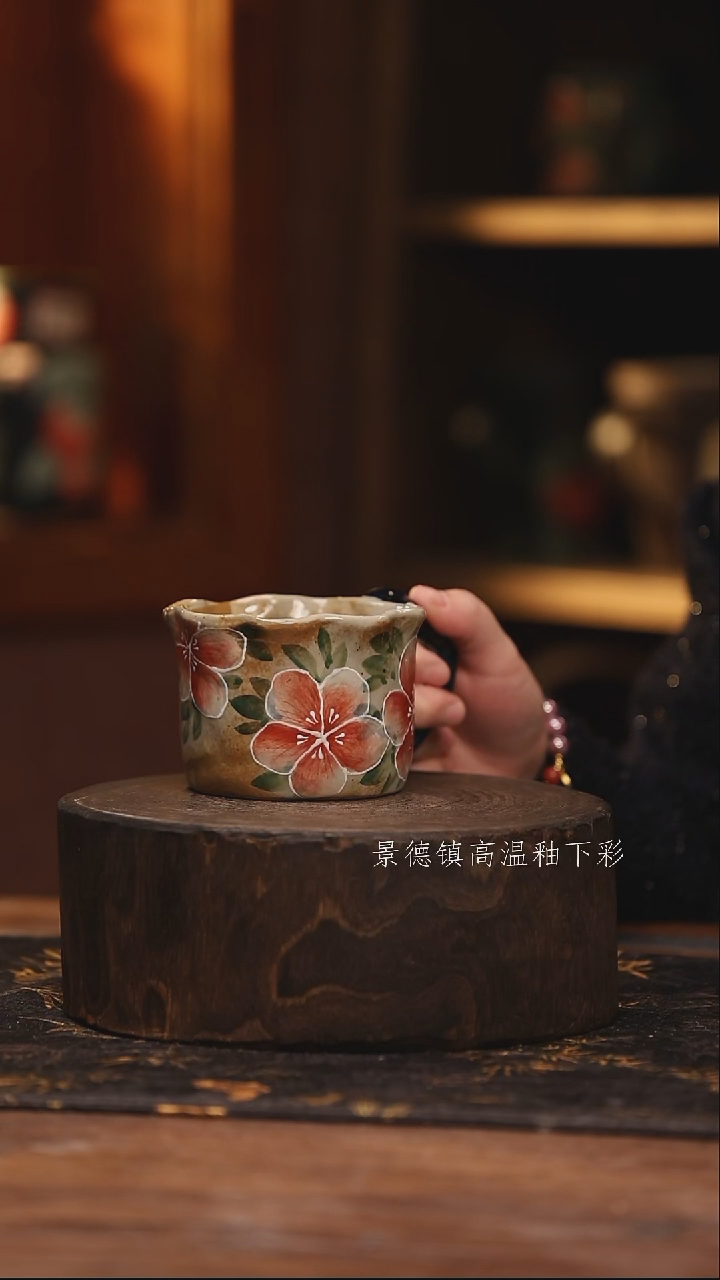 陶瓷  景德镇高温釉下手绘陶瓷@L509@