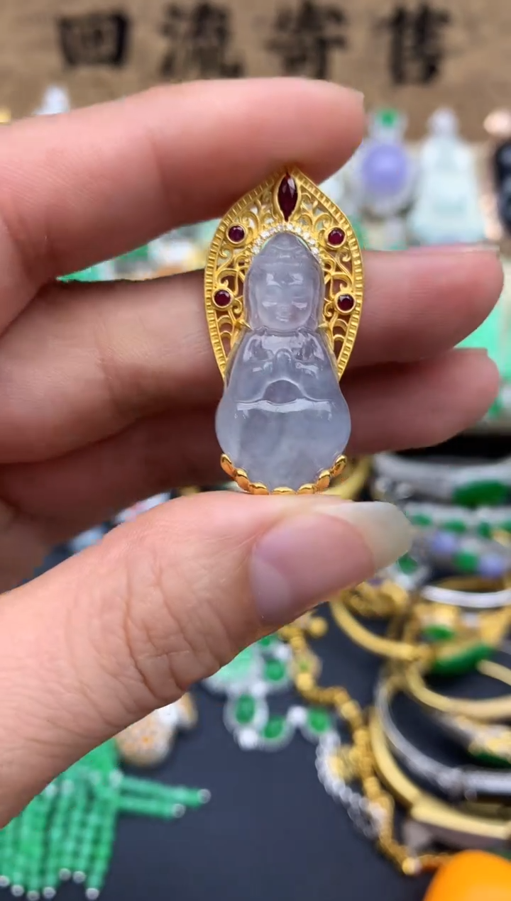 【闪购商品】翡翠颈饰18K金镶嵌310-中国好珍宝