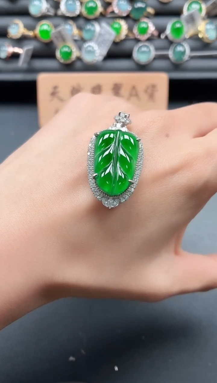 银S925镶嵌戒指翡翠111111