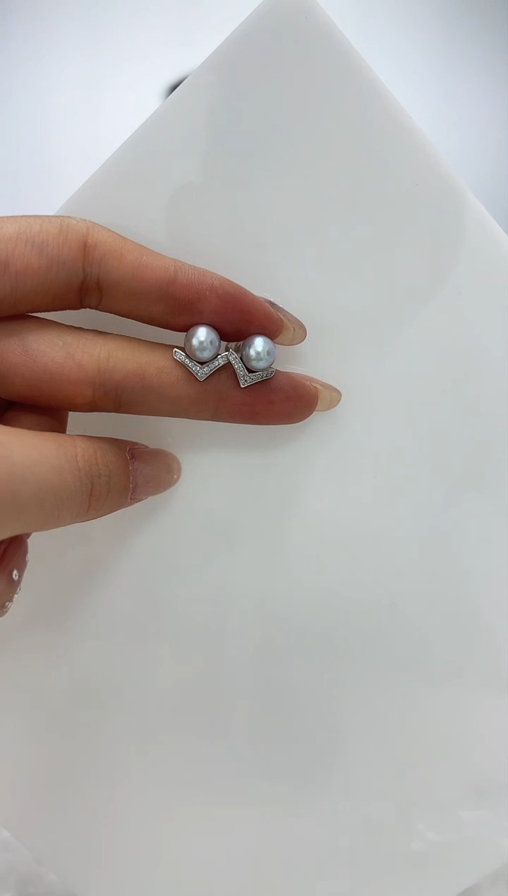 【闪购商品】海水珍珠DA银S925镶嵌c914 耳钉7