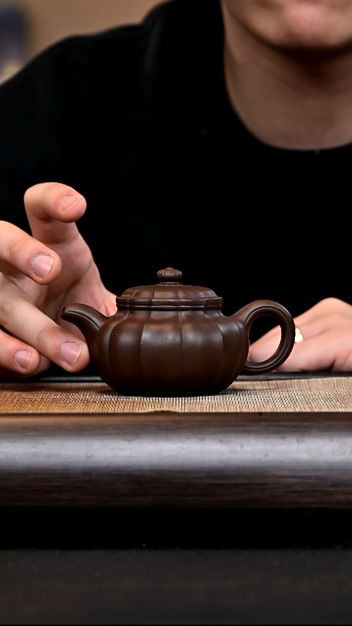 【闪购商品】紫砂茶壶JST16415 筋纹仿古 紫泥