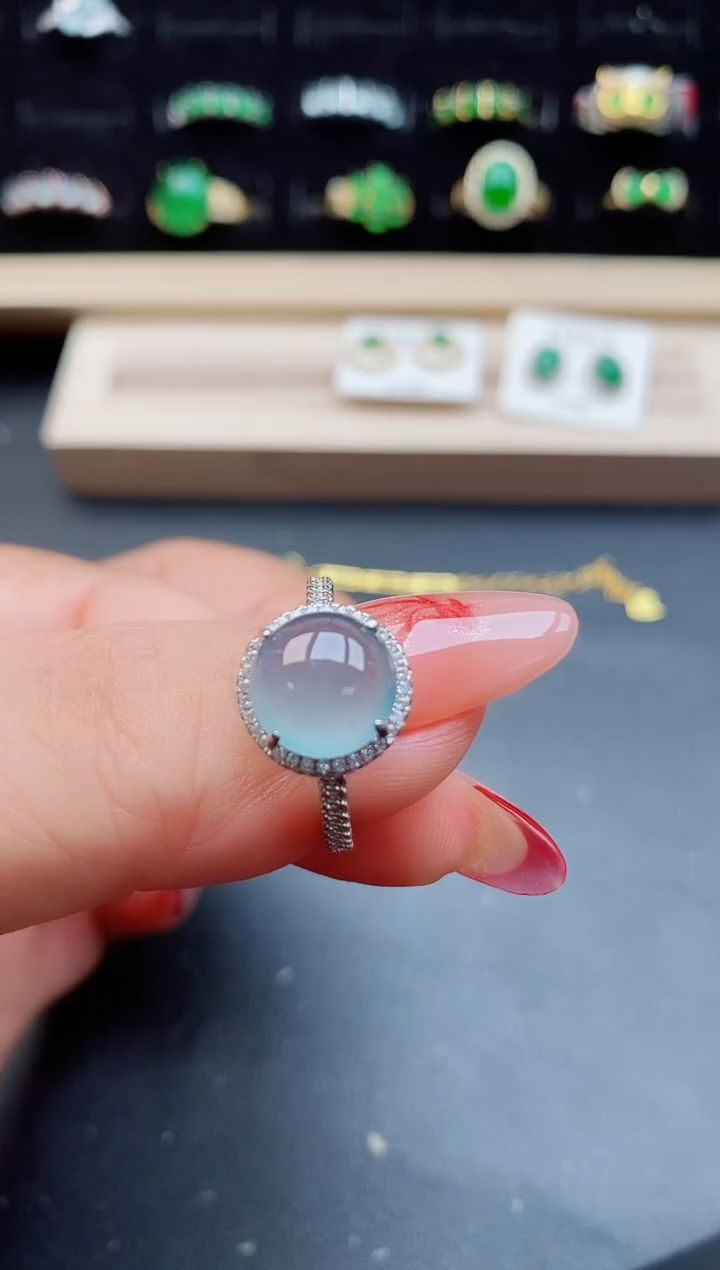 【闪购商品】翡翠戒指银S925镶嵌50800