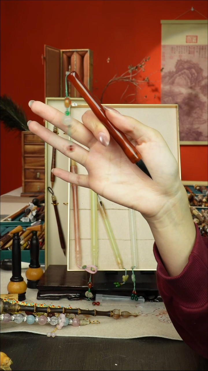 482号闪孤品高货毛笔链接 清水试笔 蘸墨不退