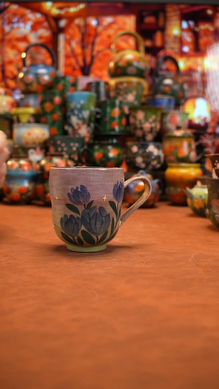 油画   釉下彩  杯子