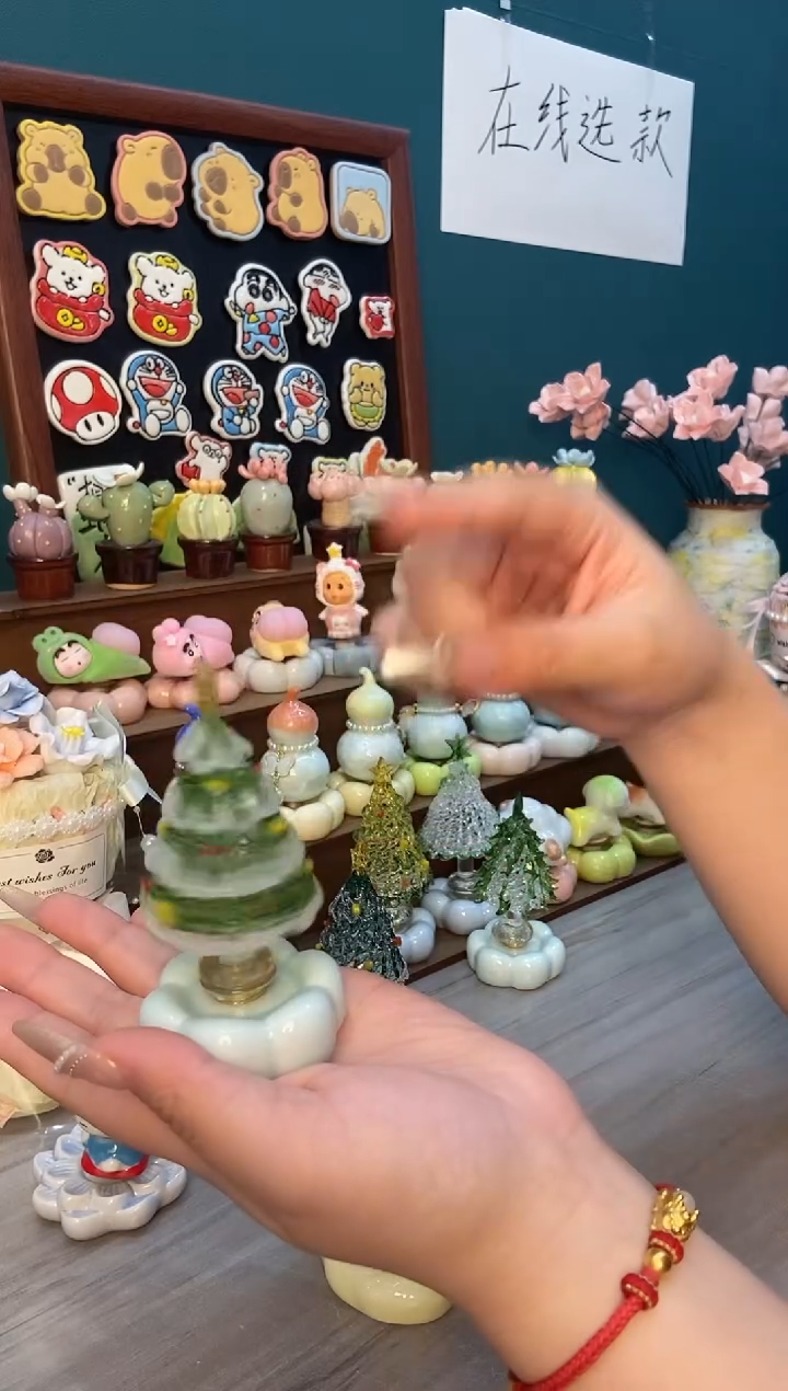 摆件陶A06圣诞树景德镇陶瓷摆件1个装