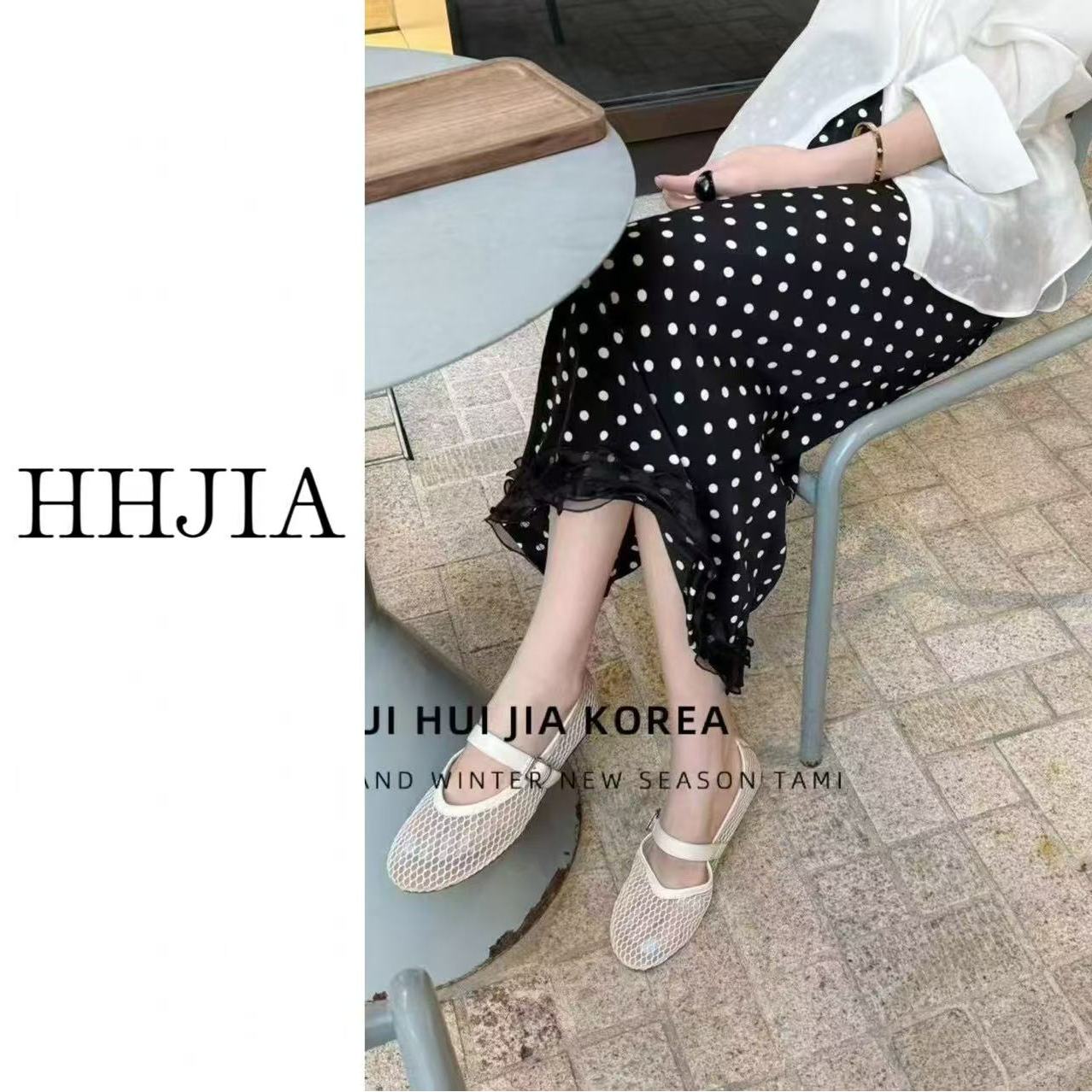 【慧慧家】韩国.2025定制款  韩系时尚显瘦波点半裙
