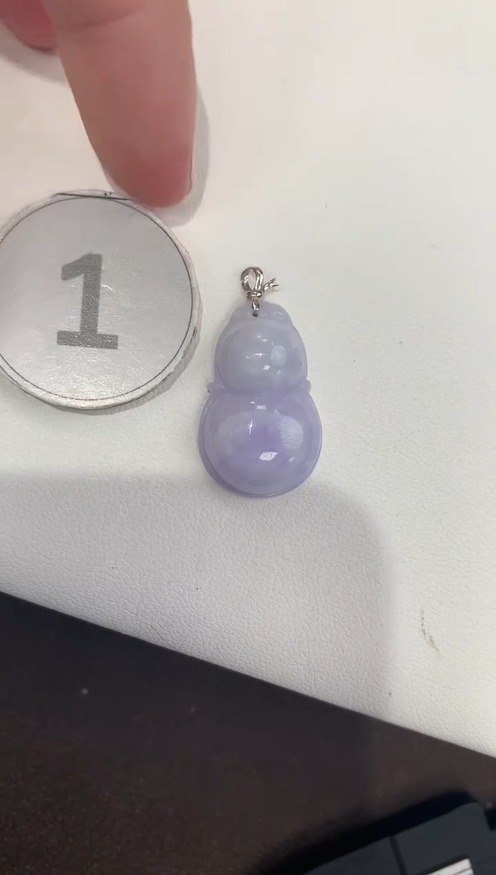 颈饰18K金镶嵌翡翠天然缅甸a货翡翠