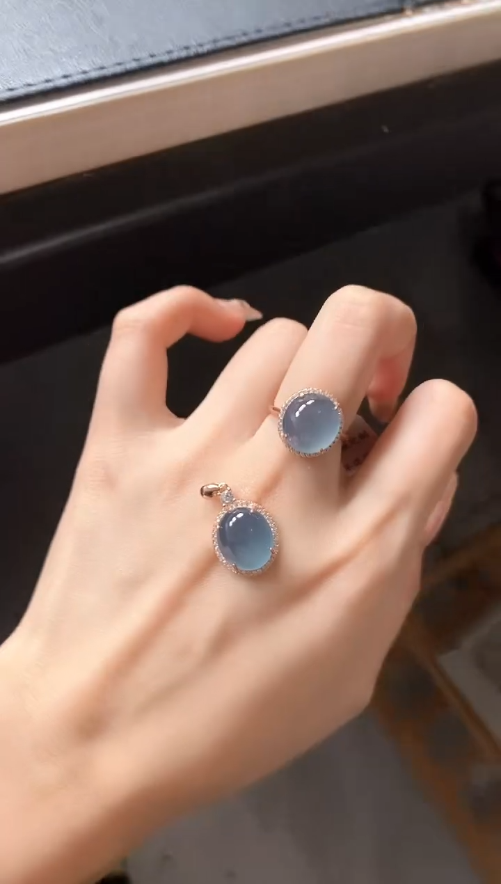 银S925镶嵌戒指翡翠51511