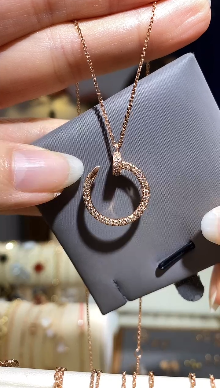 【闪购商品】钻石项链18K金镶嵌项链