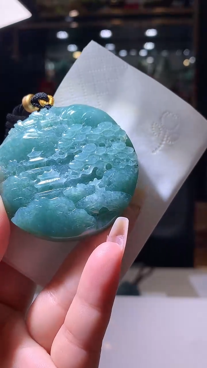 【闪购商品】定制翡翠未镶嵌1090xx-毛货挂件40