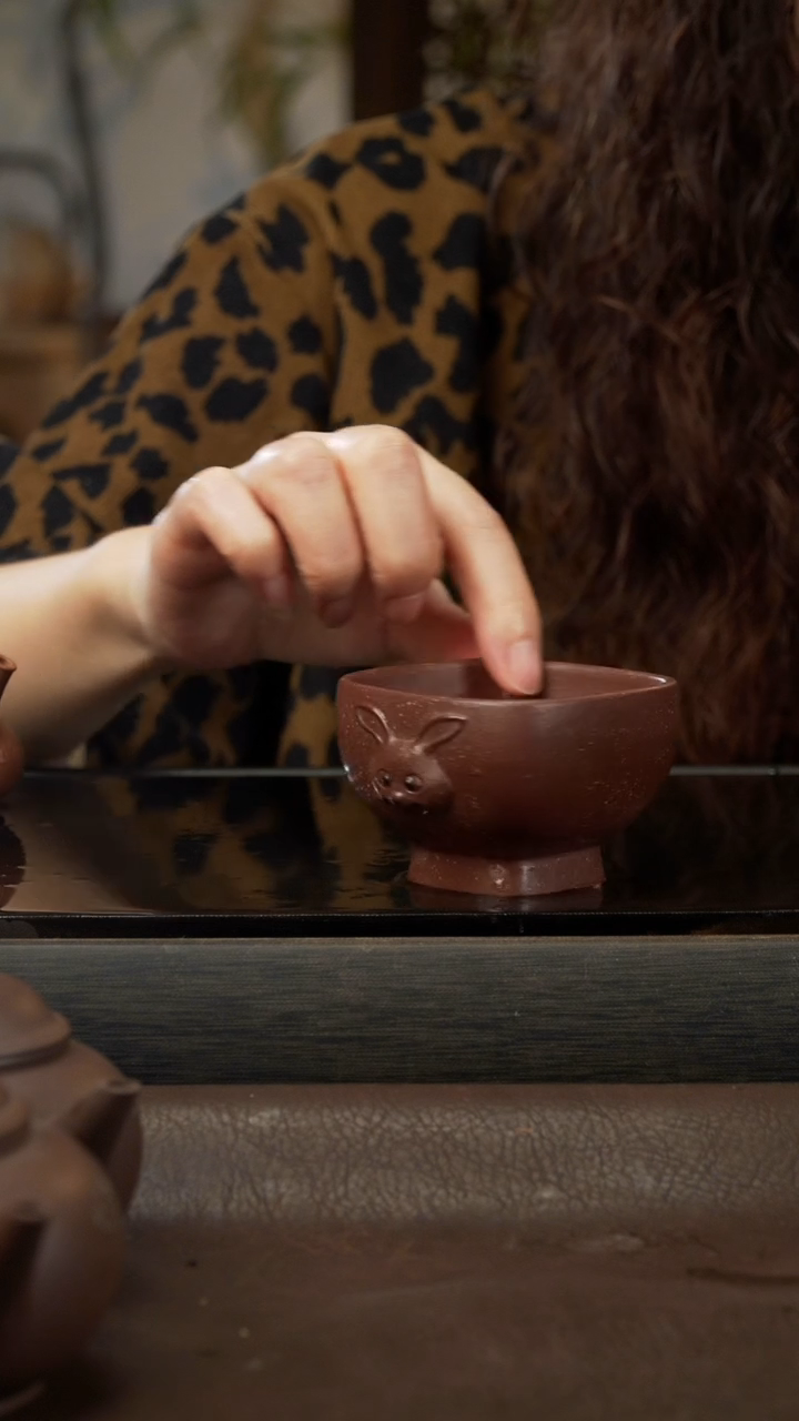 茶壶紫砂6 方兔杯 原矿紫砂杯70cc