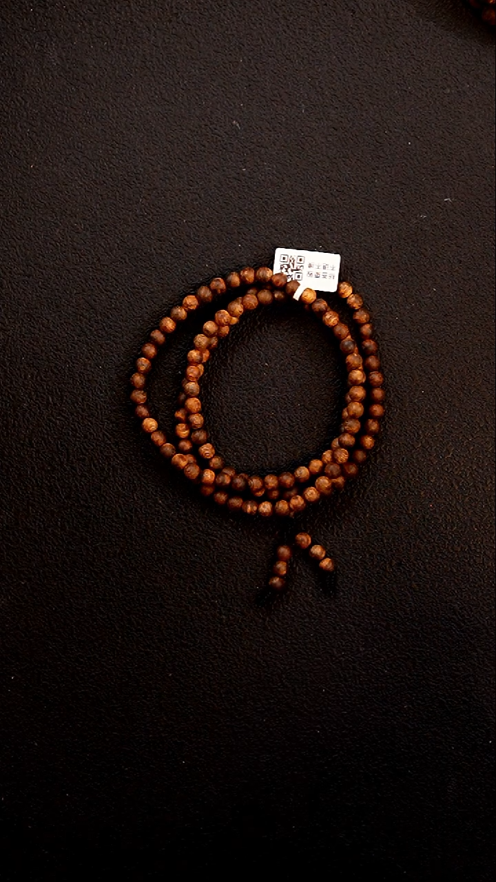 沉香手串【老料】6mm莺歌绿棋楠圆珠多圈