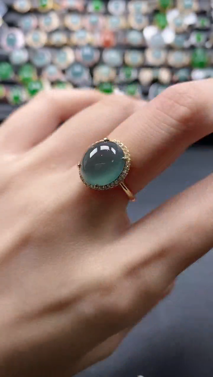 【闪购商品】翡翠戒指银S925镶嵌51151