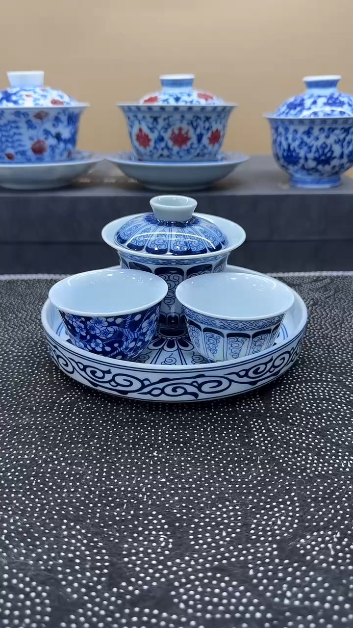 【闪购商品】盖碗景德镇高温烧制而成简约