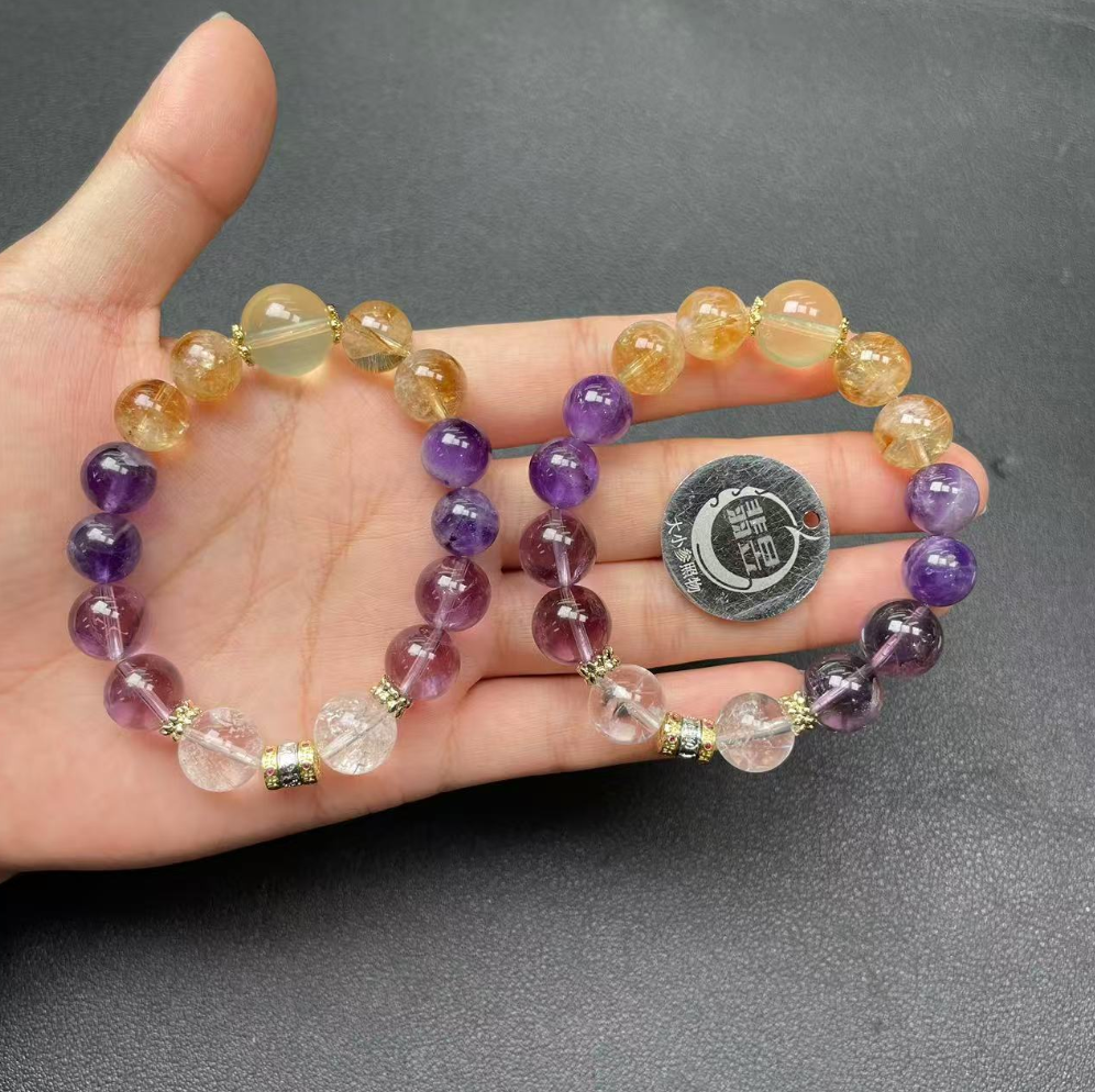 4B16-39457T22-水晶手串-/约9-12+/约15颗/-多样性发其一