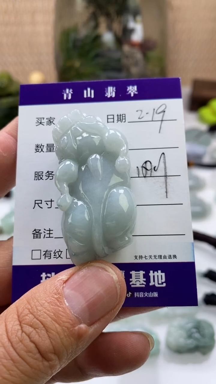【闪购商品】翡翠颈饰未镶嵌多人如意貔貅