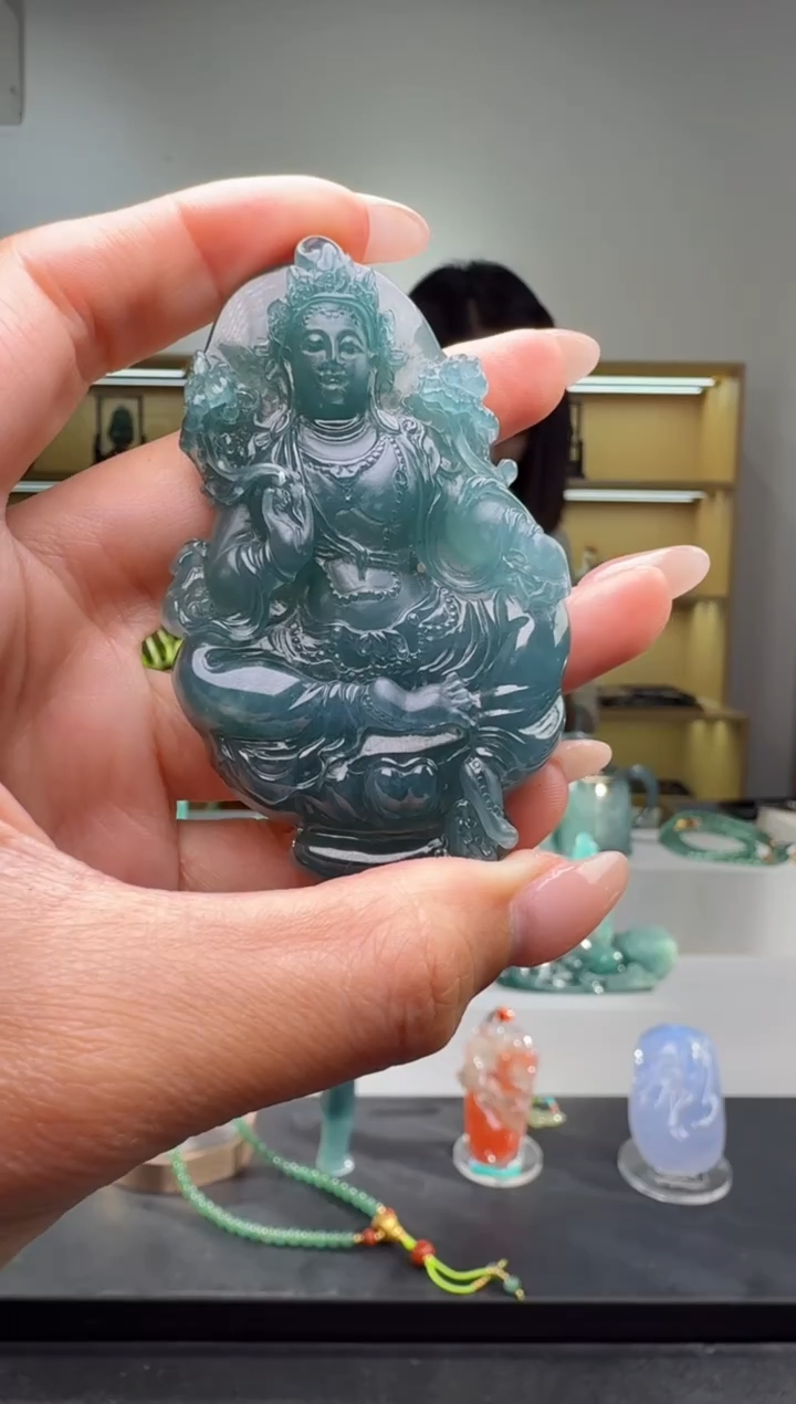 吊坠(赠链)未镶嵌翡翠大势至（多样性发其一）