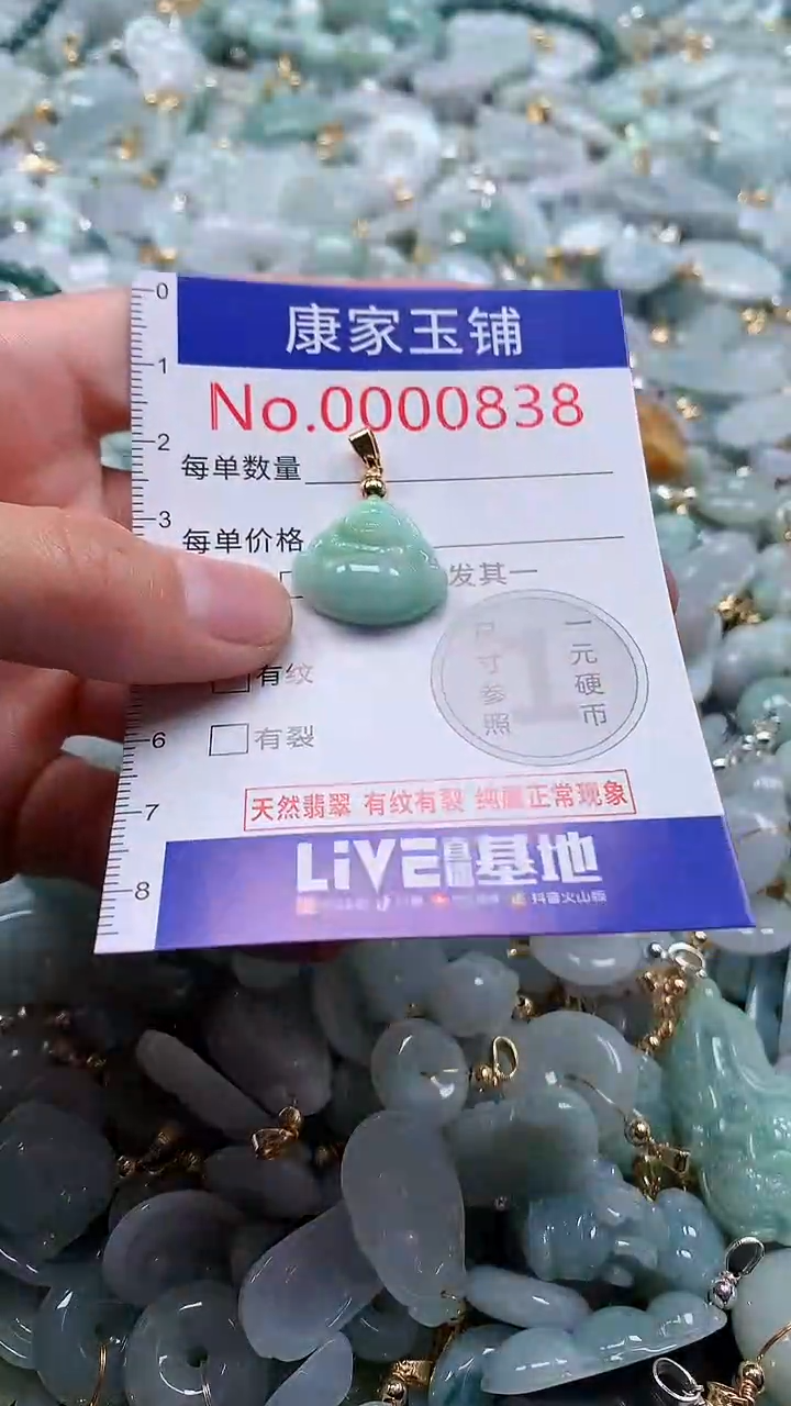 翡翠未镶嵌吊坠(不含链)838