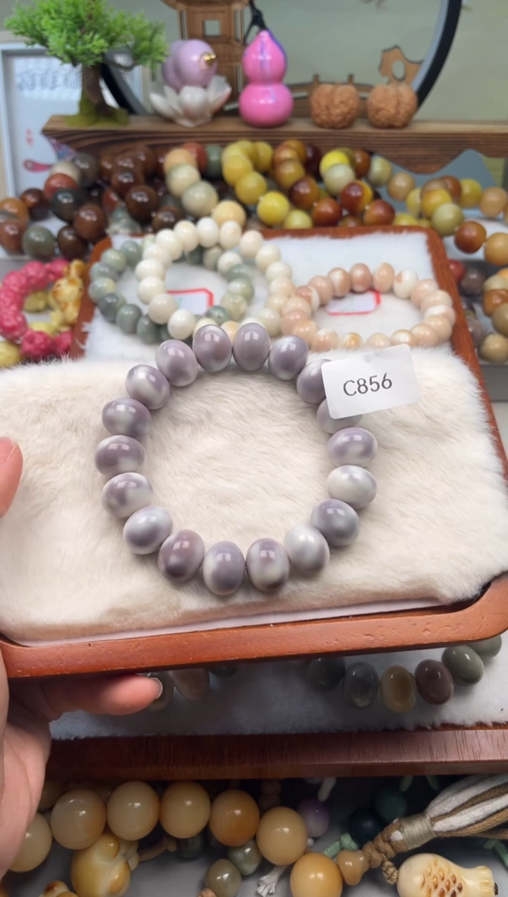 【闪购商品】菩提根/象牙果手串C856算盘珠16mm1串通货