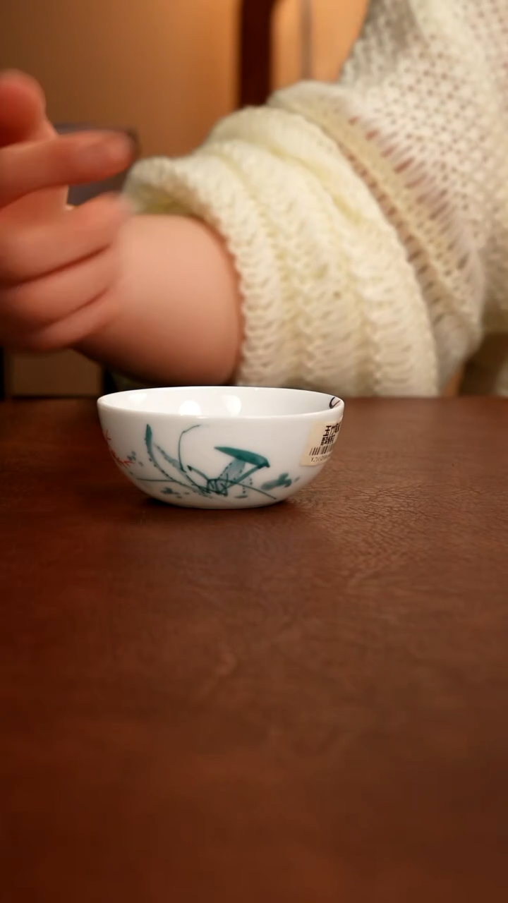 摆件陶景德镇瓷器，明成化青花瓷手绘茶具~