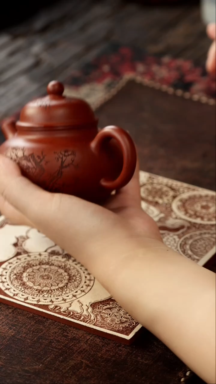 茶杯紫砂非遗茶器-梅花容天