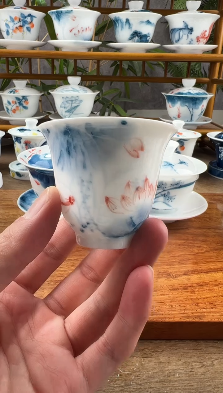 【闪购商品】全品蓝莲鲤鱼闻香杯