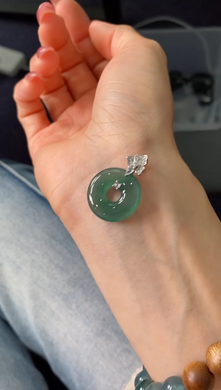 【闪购商品】翡翠颈饰银S925镶嵌0834135741