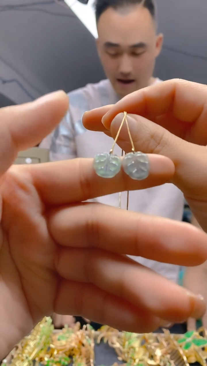 【闪购商品】翡翠耳饰合金0364翡翠耳线